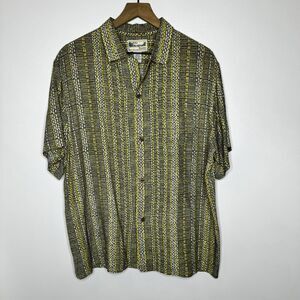 Vintage Aloha Banana Republic Hawaiian Mens Large Rayon Collar Shirt Bamboo